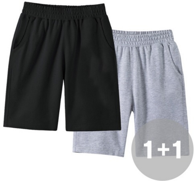 지디오 키즈 남아 반바지 2개 세트 밴딩 5부 숏 팬츠