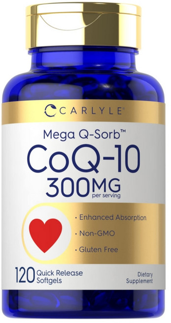 칼라일 코큐텐 Mega Q-Sorb Coq10 300mg 코엔자임큐텐 유비퀴놀 120캡슐, 1개, 120정, 120정