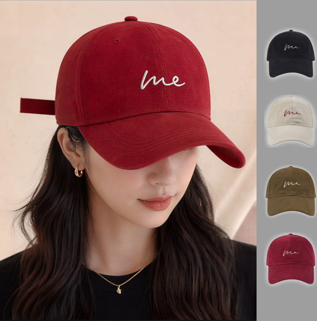 담온 심플 레터링 빅사이즈 모자 소두 볼캡