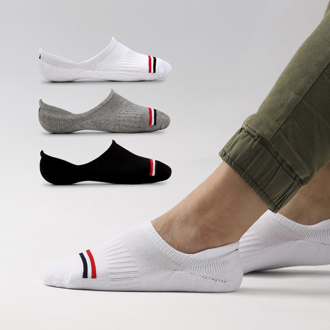 카리클링 국내산 5개 세트 남성 여성 두꺼운 쿠션 프랑스 힐커버 스포츠 페이크삭스 덧신 발목 양말