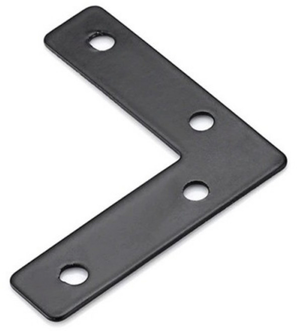 아이베란다 블랙코팅 평철 브라켓 T자 ㄱ자 꺽쇠 연결철물, 07.블랙코팅 평철 L40 EC, 1개, 블랙