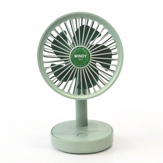 위니미니 무선 탁상용 선풍기 저소음 BLDC 무드등, 그린