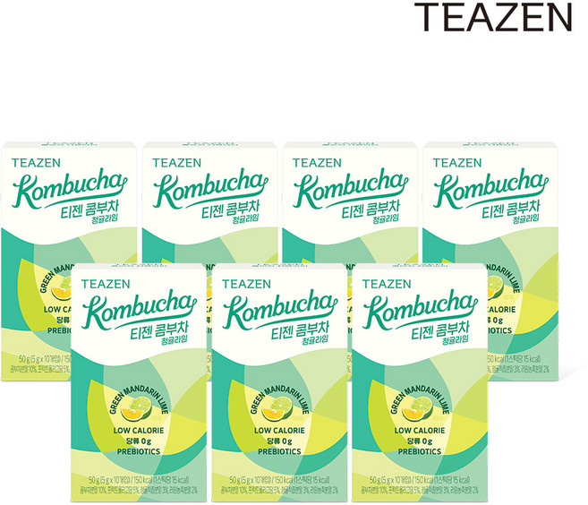 티젠 콤부차 청귤라임 70스틱, 5g, 10개입, 7박스