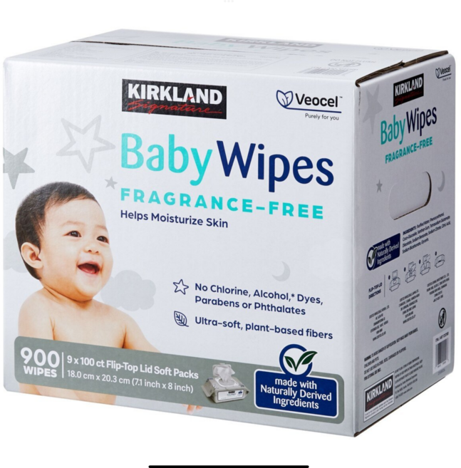 커클랜드 시그니춰 유아용 물티슈, 9개, 100매