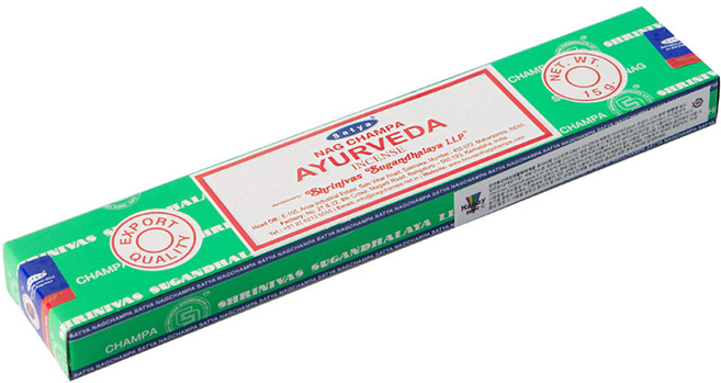 아유르베다 인센스 스틱 15g 사티야 나그참파 AYURVEDA