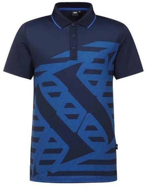 JDX 남성 심볼 프린트 요꼬에리 티셔츠 일상 겸용 반팔 카라티 X2TSV2552