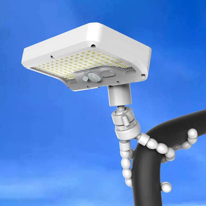 HK sell 나인 LED 방수 태양광 센서등 문어발 자바라 클램프 조명, 황색등, 화이트