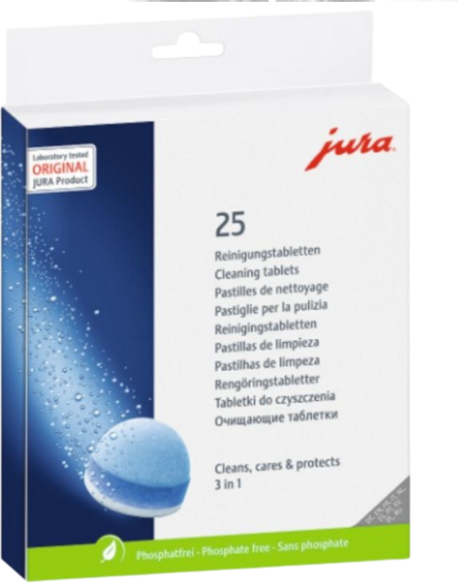 Jura 咖啡機清潔錠, 2個, 白
