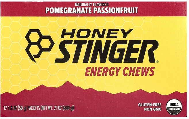 Honey Stinger 에너지 츄 석류 패션프루트 12팩 각 50g(1.8온스), Honey Stinger 에너지 츄 석류 패션프루트 1, 50g, 1 - 쿠팡
