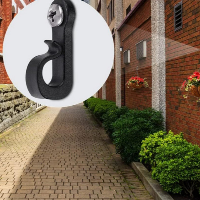 더뭉클몰 벽걸이 피스 못 고정 벽면 벽타공 나사 걸이 후크 고리 조명 전선 거치대 받침 줄조명 거치 선정리 홀더, B_화이트, 1개