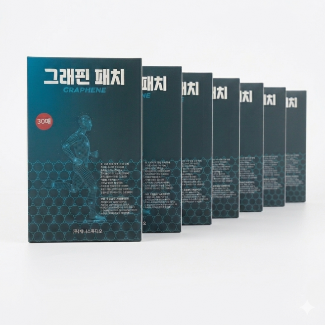 그래핀패치 사각 손목 무릎 허리 관절 근육통완화 그물파스, 7박스, 30개입