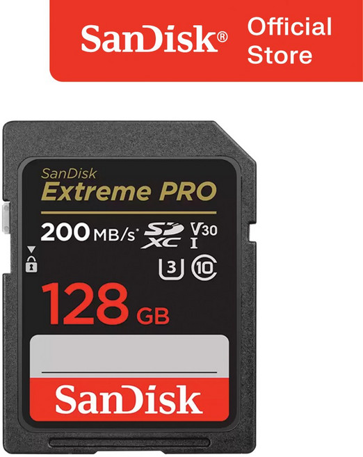 샌디스크 익스트림 프로 SD 메모리카드 SDSDXXY, 128GB, 1개