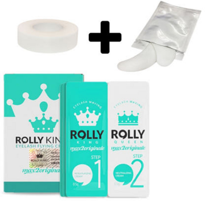 아몬드영 롤리킹 속눈썹 펌제 1제 + 2제 + 아이패치 + 테이프, 1세트, 10g