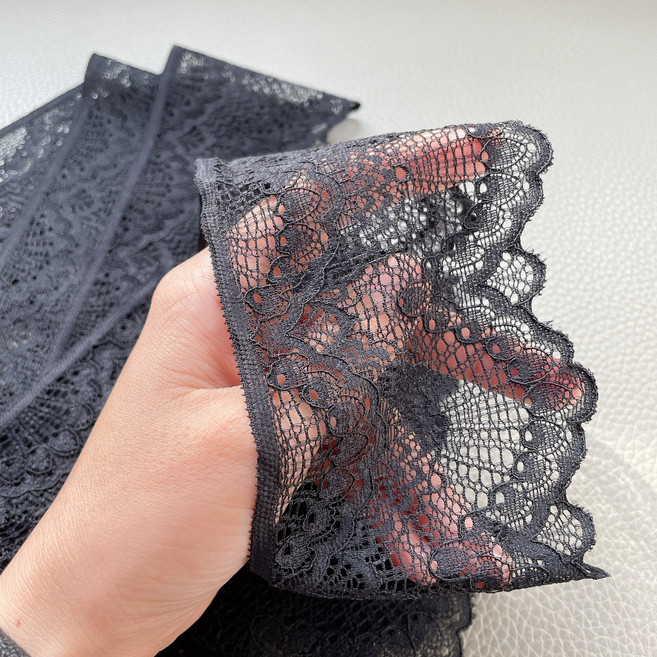 다람앤토리 신축성있는 스판 레이스 원단 의류리폼 부자재 길이 180cm / 폭 18cm-9cm, 1개, 옵션E