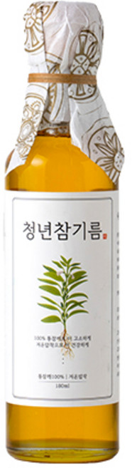 저온압착 청년 참기름, 180ml, 1개