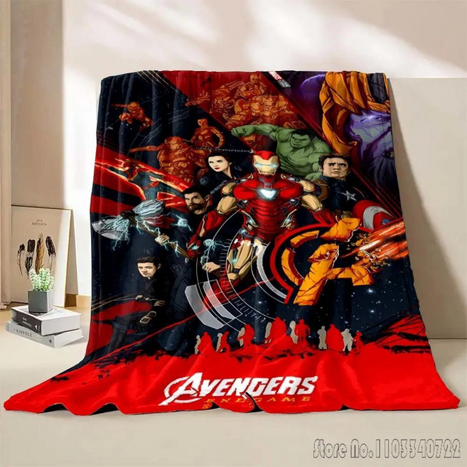 애니메이션 마벨 어벤져스 담요 솜털 던지기 성인 봉제 이불 소파 침대 생일 선물, A. Flannel 70x100cm, 1. 16, 1개