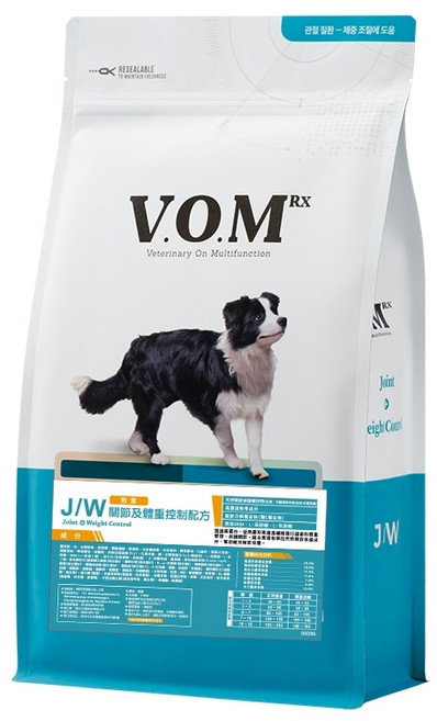 V.O.M J/W 犬用關節及體重控制配方處方飼料 1.4kg 狗糧 關節保健 體重管理, 1個, 減肥+關節+絕育