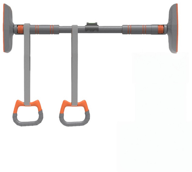 免打孔室內單槓 吊環組合 承重1100kg, 灰色