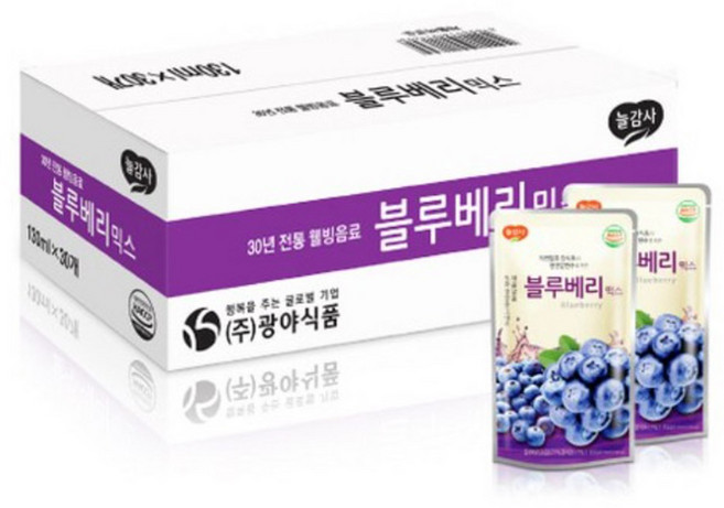 사랑주는쇼핑몰 광야식품 블루베리 감식초믹스 130ml x 30포, 30개