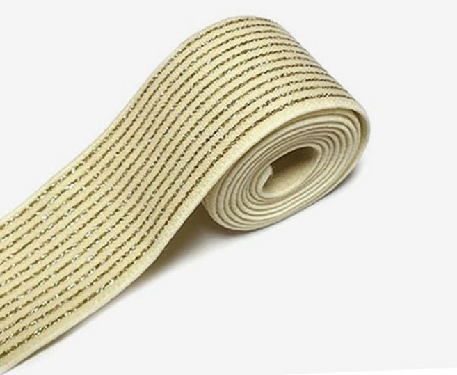 [청라핸즈] 허리고무밴드 고무줄소프트 골드펄 연베이지 40mm (09-766), 1개