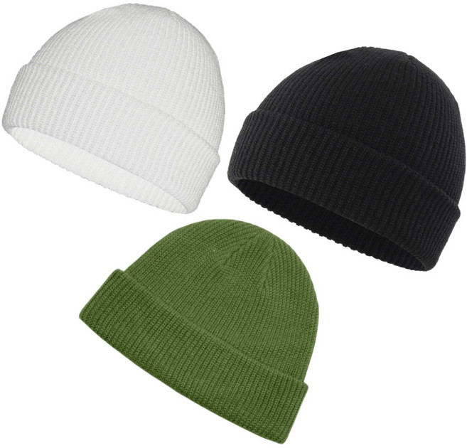 꿈쟁이하우스 착용감좋은 남자 여자 무지 니트 숏 비니 모자