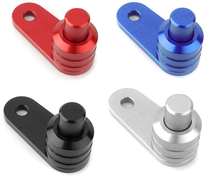 셀렉트템 오토바이 CNC 파킹브레이크 핸드브레이크 사이드락 파킹레버, 레드, 2개