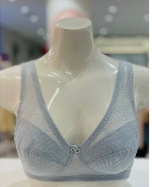 [강북점] 비비안 가격할인 80A~90C컵 작은컵부터 큰컵까지 노와이어 편한 부직포 패드없는 런닝형 브라 브래지어 BR6711 연하늘