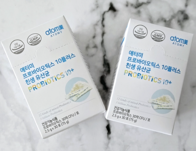 <애터미 유산균> 12종 혼합유산균! 장이 행복해지는 유산균! (1포-30억마리), 75g, 1박스