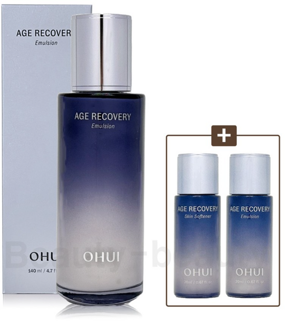 오휘 에이지 리커버리 에멀전 140ml + (스킨 20ml / 로션 20ml 추가 증정) / 풍부한 보습과 영양감 있는 보습 래핑 에멀젼, 1개, 180ml