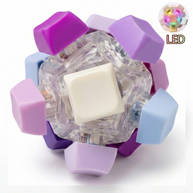 치프몰 LED 12버튼 딸깍이 라이트볼, 1개, 퍼플