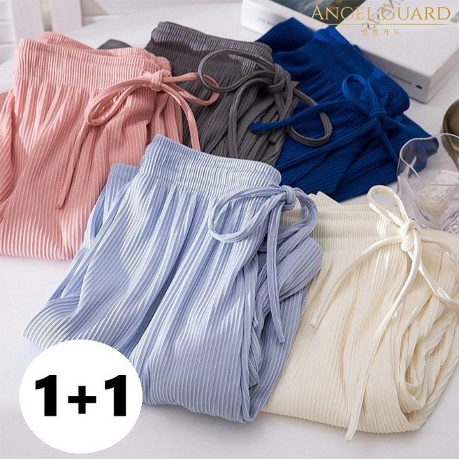 [더베이지] (1+1) 완전 편한 여성 플리츠 밴딩 팬츠