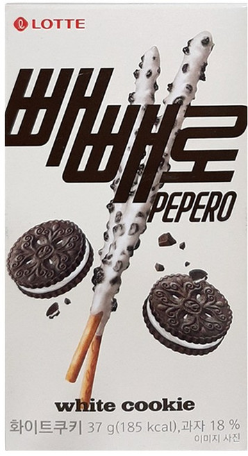 빼빼로 화이트쿠키, 37g, 1개
