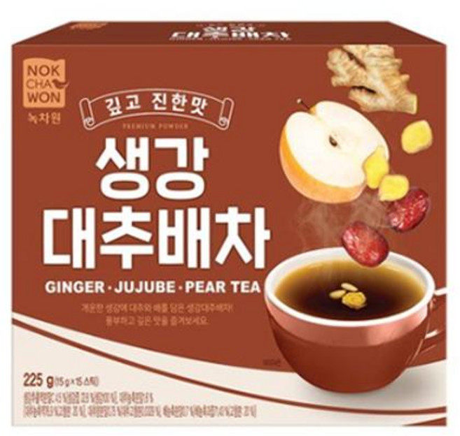 녹차원 생강대추배차 스틱, 15g, 15개입, 1개