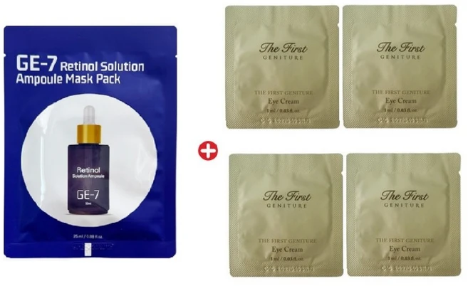 GE7 레티놀 에코 마스크2매/더 퍼스트 제너츄어 크림 인텐시브120매, 1g, 120개 - 쿠팡