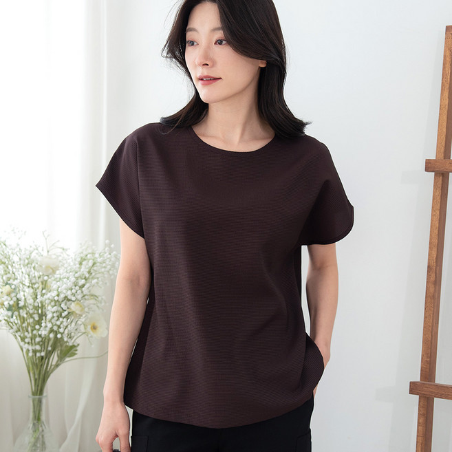 발장난양말 국산 풍기 인견 반팔 블라우스 여성 엄마 옷