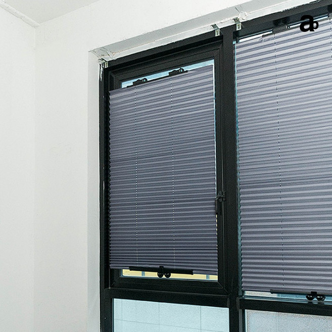 1층 사생활 보호 부착식 슬림 가벼운 작은 붙이는 창 블라인드 46CM 블라인드무타공