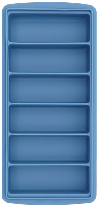 비비또 막대형 실리콘 얼음 트레이 아이스 큐브, 6구, 쿨블루, 1개