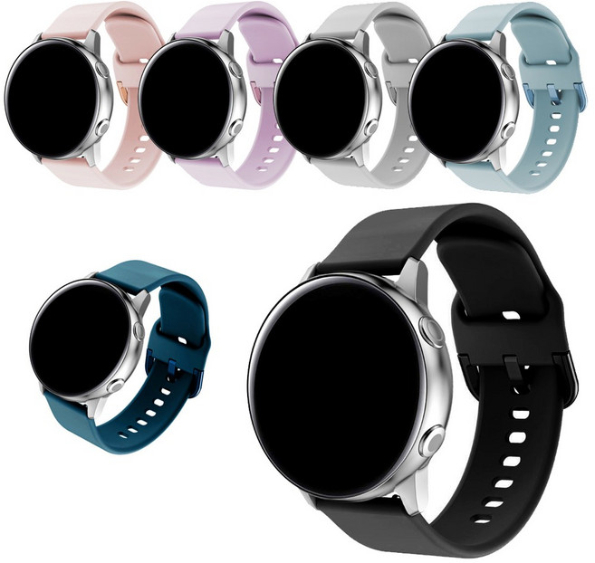 갤럭시 워치5 프로 워치4 스트랩 실리콘 시계줄 40mm 44mm, 슬림(20mm), 로즈골드, 1개
