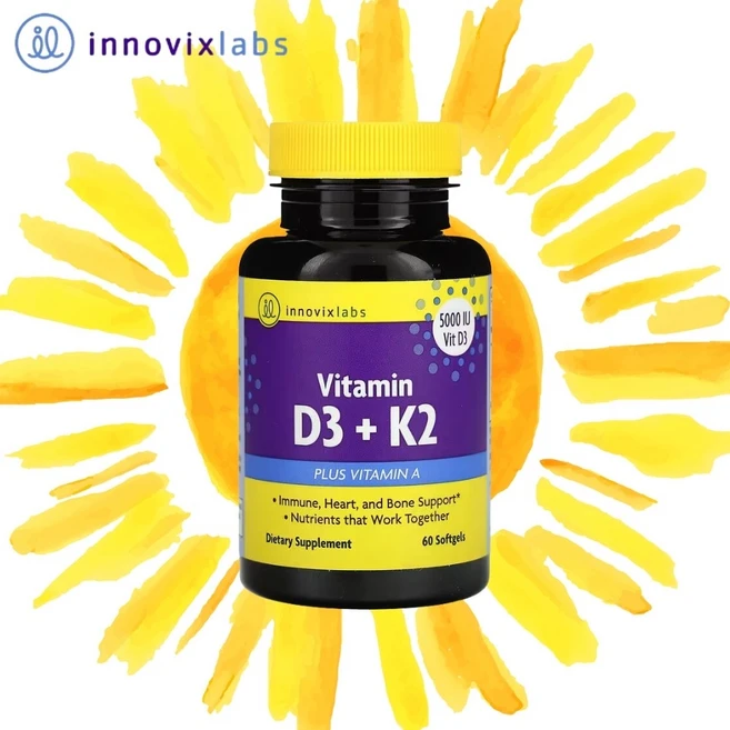 이노빅스랩스 비타민 D3 K2 60정 비타민A MK7 MK4, 1개 - 쿠팡