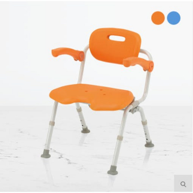 목욕의자 PN-L4152101D 뉴클리어 원터치, 복지용구 지원구매 (본인부담금 6%), 오렌지, 오렌지