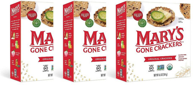 Mary's Gone Crackers 메리스 곤 크레커 오리지널 크래커 184g 3팩, 3개
