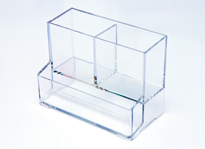 2단 다용도 명함꽂이 명함케이스 대리운전 명함집 명함거치대 아크릴 투명, 1개