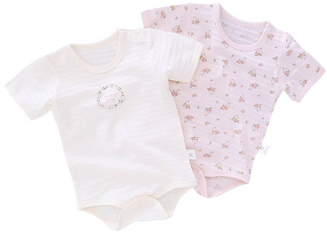 JoyBaby 日系純棉短袖包屁衣 2入組 寶寶純棉連身衣 春夏肩扣包屁衣 柔軟舒適 透氣吸汗