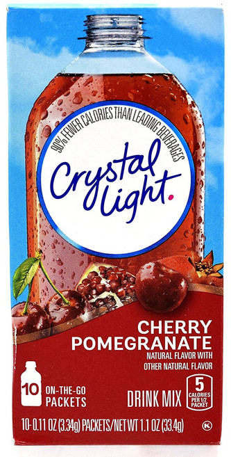 크리스탈라이트 드링크 믹스 온-더-고 패킷 체리 석류, 3.34g, 10개입, 1개