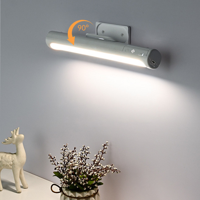 ZOZOFO 자석 3색모드 밝기조절 USB 충전식 독서등, 화이트