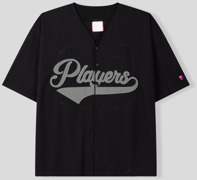 HYC 韓國 Players 69 美式 網眼 透氣 刺繡字母 棒球衣 寬鬆 襯衣 短袖襯衫