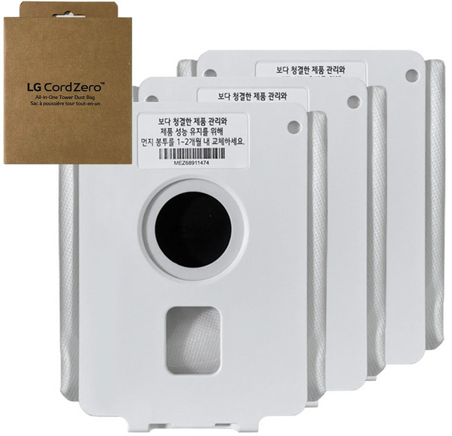 LG전자 A9 A9S A7 코드제로 올인원타워 먼지봉투 3매 AX958AWE AU9882WD AU9672WD VDS-ST1WU ST1WU T-ST5WU T-ST2WU ST1AU