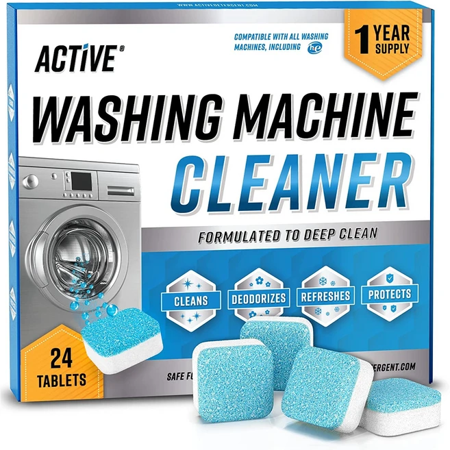 미국 아마존 탑 랭킹 세탁기 찌든 때 냄새 제거 클렌저 24개입 Washing Machine Cleaner Descaler 24 Pack, 1개 - 쿠팡