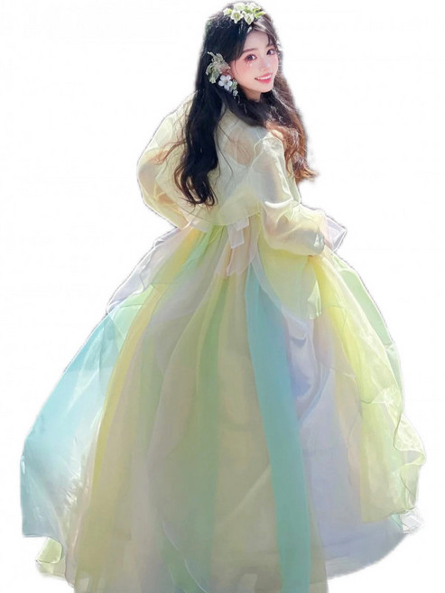 리앤킴 여성 전통 개량 망사 선녀 한복 세트 GH1300