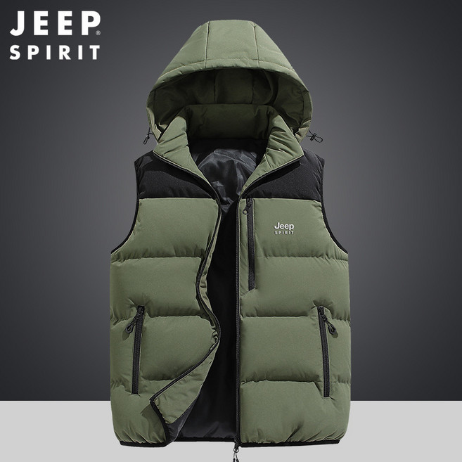 JEEP SPIRIT 지프 남녀공용 캐주얼 베스트 후드 탈부착 패딩조끼 2981+사은품
